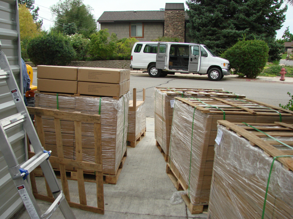 Pallets Waiting for Storage