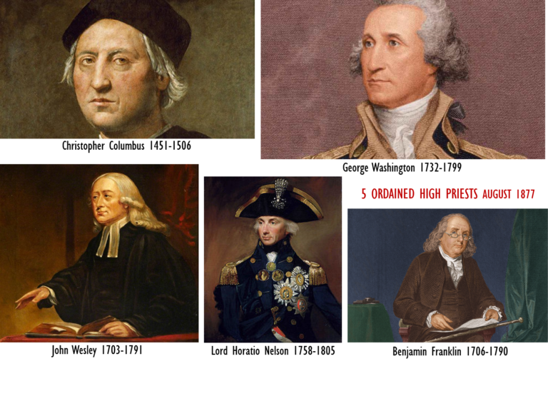 Founding Fathers, Eminent Women, 85 Chiefs and 5 LDS High Priests