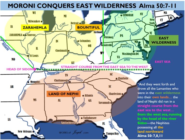Where is the East Wilderness that Moroni Conquers?