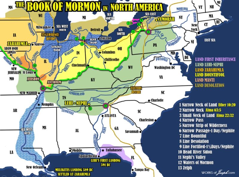 Book of Mormon in North America Maps | Book of Mormon Evidence